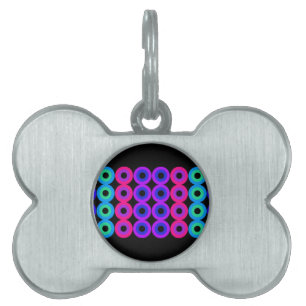 Neon Circles Pet Tag