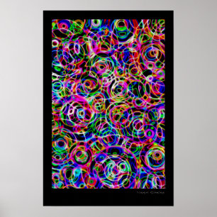Neon Circles Poster