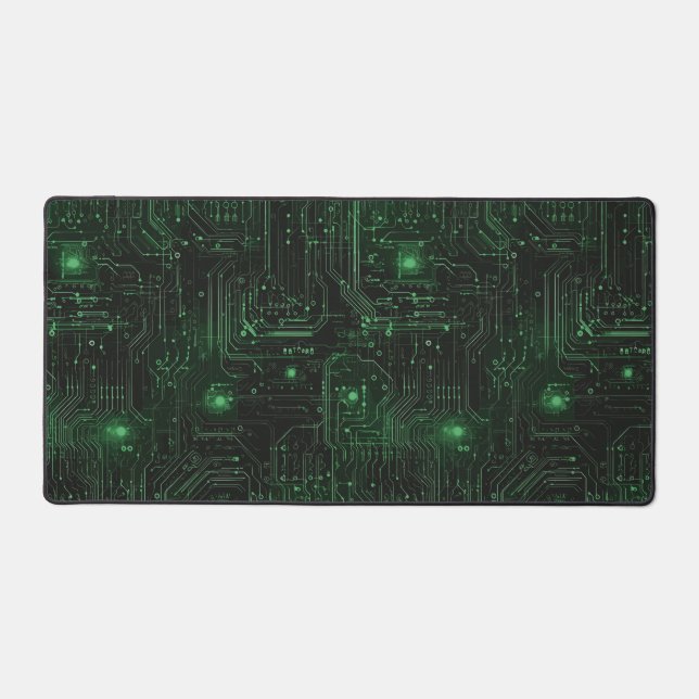 Neon Circuit Desk Mat (Front)