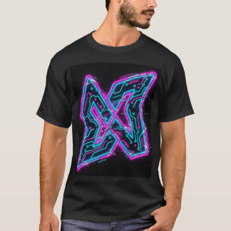 Neon Circuit X Tech T-Shirt Futuristic tee
