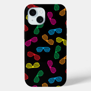 Neon Classic Sunglasses Pattern iPhone 15 Case