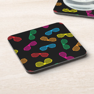 Neon Classic Sunglasses Pattern Coaster