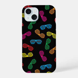 Neon Classic Sunglasses Pattern iPhone 15 Case