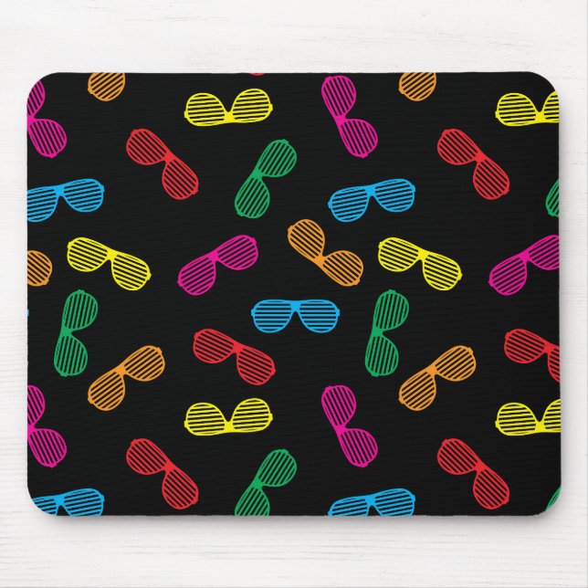 Neon Classic Sunglasses Pattern Mouse Pad (Front)