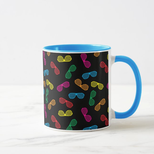 Neon Classic Sunglasses Pattern Mug (Right)