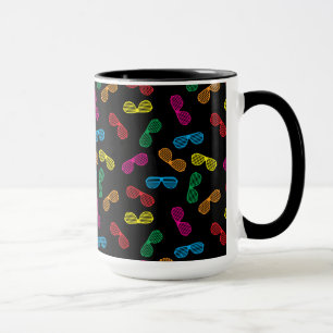 Neon Classic Sunglasses Pattern Mug
