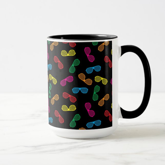 Neon Classic Sunglasses Pattern Mug (Right)