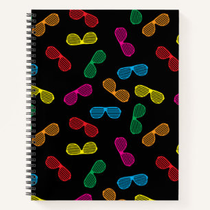 Neon Classic Sunglasses Pattern Notebook