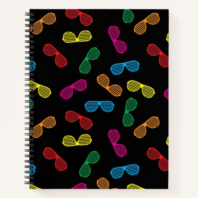 Neon Classic Sunglasses Pattern Notebook (Front)