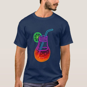 Neon Cocktail Drink Glow T-Shirt