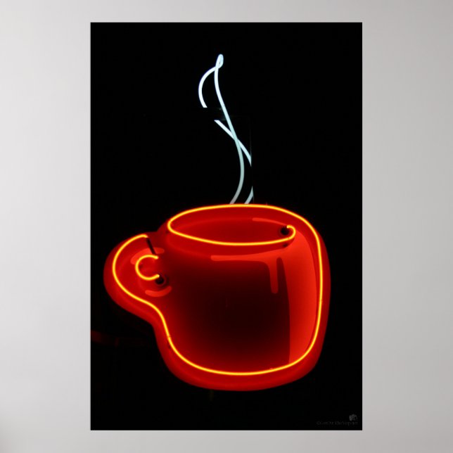 Neon Coffee Mug Print (Front)