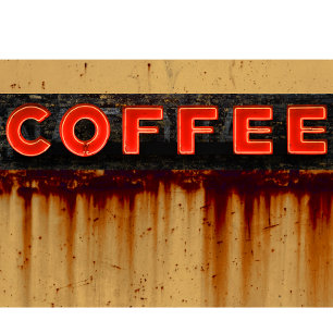 Neon Coffee Rustic Sign T-Shirt