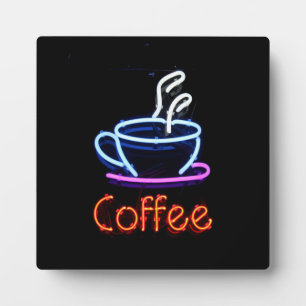 Neon Coffee Sign Plaque
