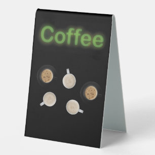 Neon Coffee Station Five Cups