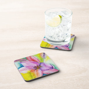 NEON COLORED LILY COASTERS