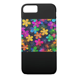 Neon Colorful Pattern - Whimsigoth Cottagecore Blu iPhone 8/7 Case