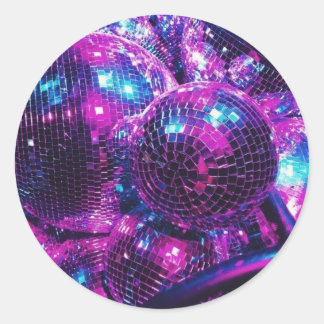 Neon Colour Disco Ball Sticker