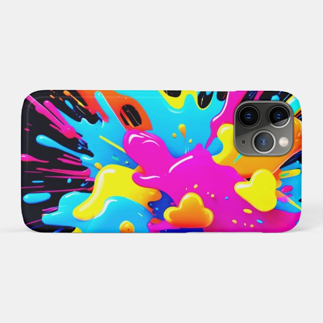 Neon Colour Splash Art Case-Mate iPhone Case (Back (Horizontal))