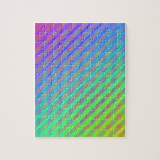 Neon Colour Striped Pattern Jigsaw Puzzle (Vertical)
