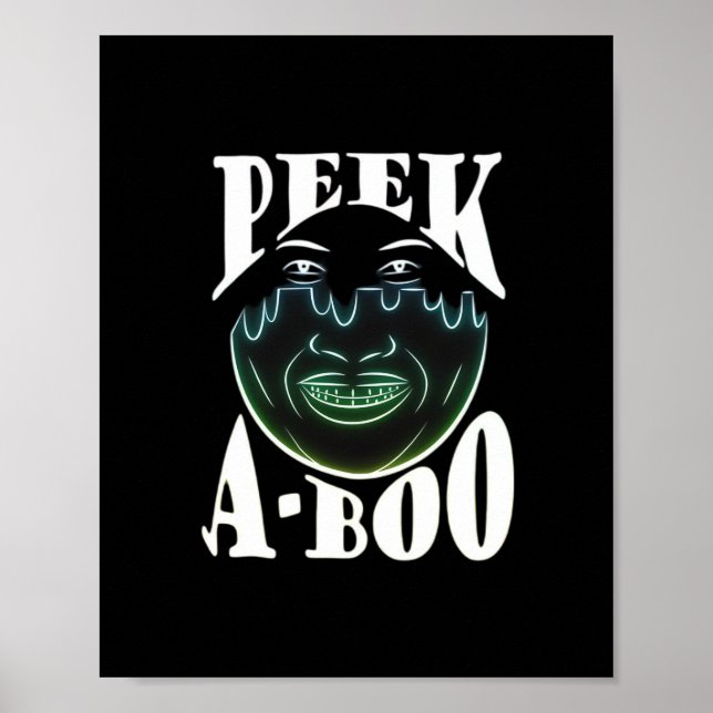 Neon Coloured Artwork - Peekabo Poster (Front)