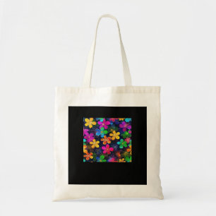 Neon Colourful Pattern - Whimsigoth Cottagecore Bl Tote Bag