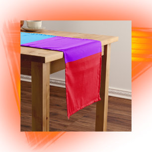 Neon Colourful Stripes Short Table Runner