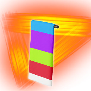 Neon Colourful Stripes    Tea Towel