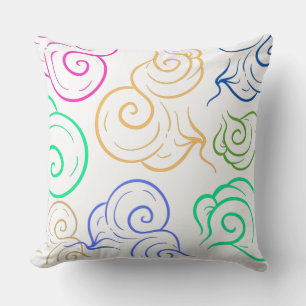 Neon colours abstract design cushion