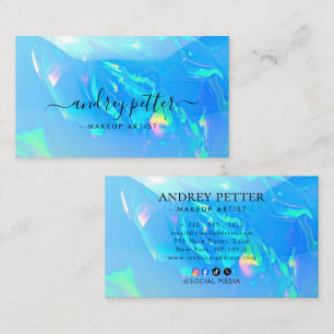 neon colours gemstone opal business card
