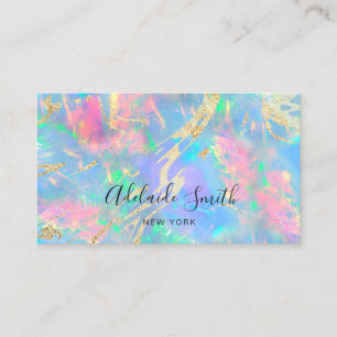 neon colours gemstone opal business card