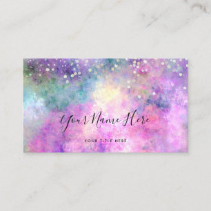 Neon Colours Gemstone Opal Texture Business Card