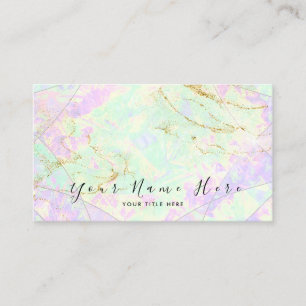 Neon Colours Gemstone Opal Texture Business Card