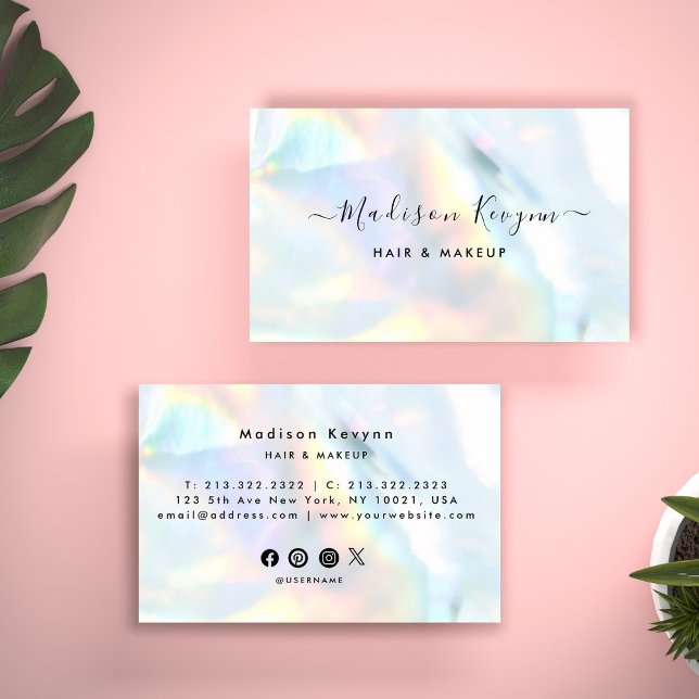 Neon Colours Gemstone Opal Texture Business Card (Creator Uploaded)