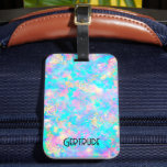 neon colours opal  luggage tag<br><div class="desc">opal texture luggage tag</div>