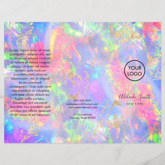 neon colours opal trifold brochure (Front)