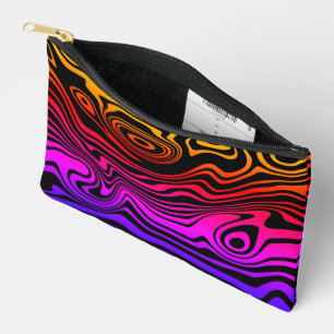 Neon Colours Waves Accessory Pouch