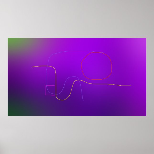 Neon Contours Poster (Front)