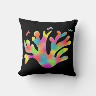 Neon coral  cushion
