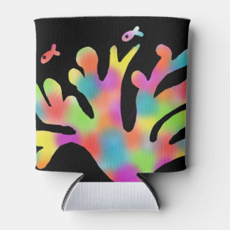 Neon coral reef can cooler