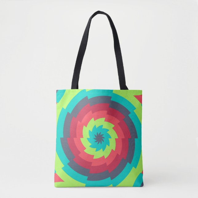 Neon Cosmic Whirl Tote Bag (Front)