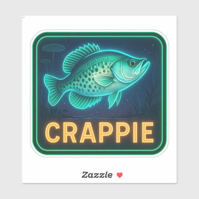 Neon CRAPPIE Sticker (Sheet)