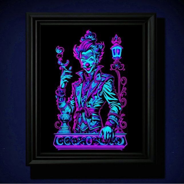 Neon Creeper Pink and Turquoise 5:4 Poster (Creator Uploaded)