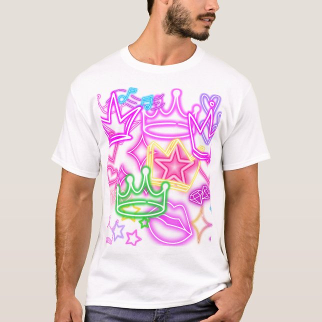 Neon crown and heart T-Shirt (Front)