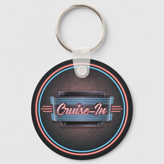 Neon Cruise-In Keychain (Front)