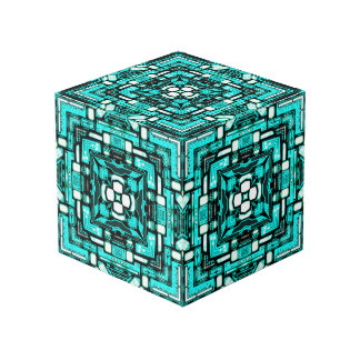 Neon-Cyan Imagination Cube