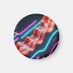 Neon Cyber Bacon Strip Magnet