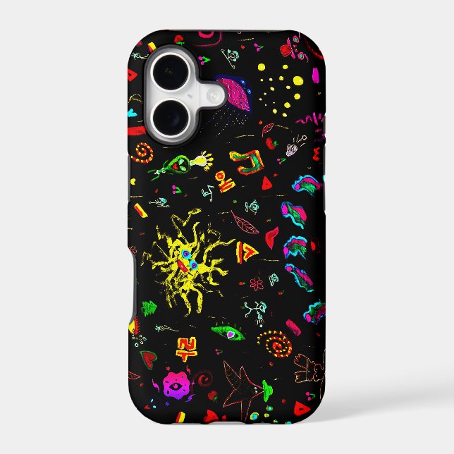 Neon Cyber Doodle Dark (Back)