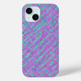 Neon Cyber Grid iPhone 15 Case