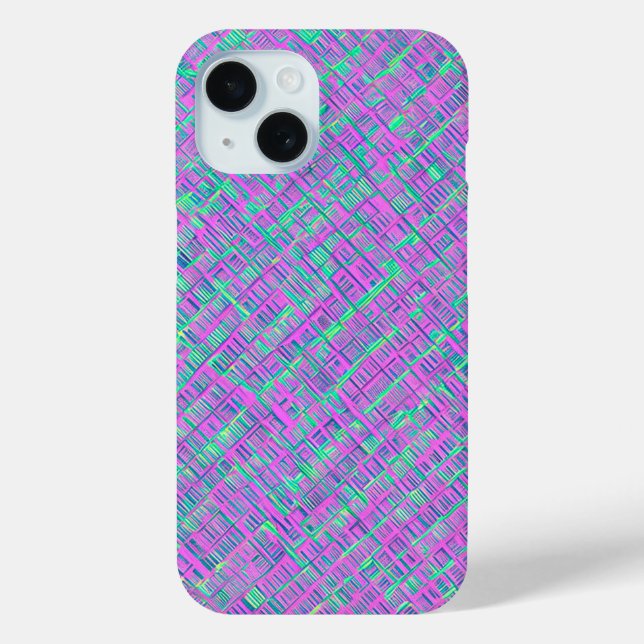 Neon Cyber Grid Case-Mate iPhone Case (Back)
