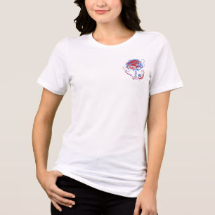 Neon Cyber Rose Graphic T-Shirt Tri-Blend Shirt